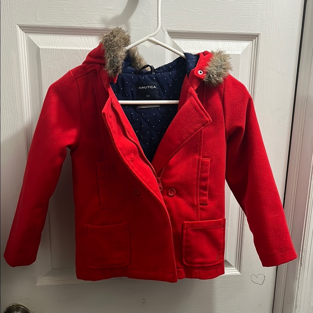 Nautica Kids Red Hooded Coat